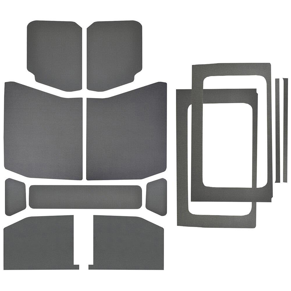 Design Engineering Boom Mat 050181 Complete Sound Deadening Kit Leather Look Grey Compatible with 4-Door Jeep Wrangler JL (2018-up)
