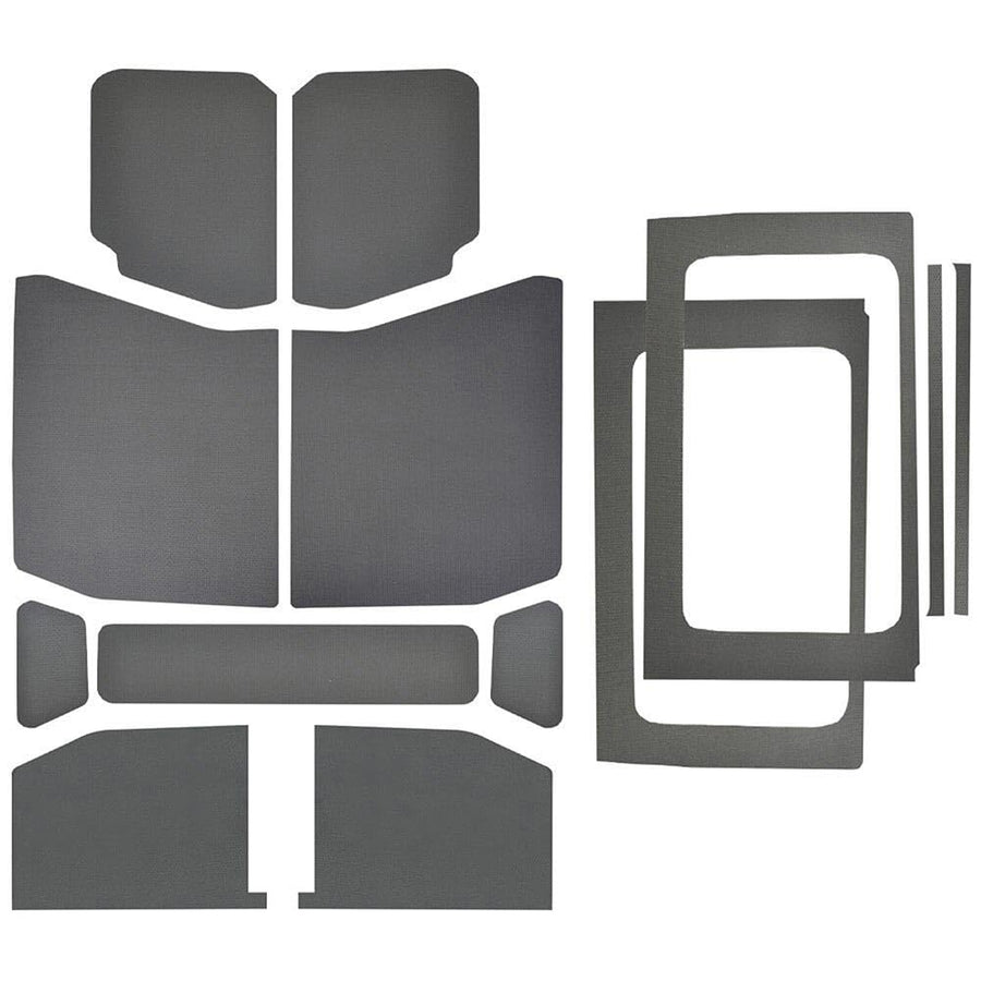 Design Engineering Boom Mat 050181 Complete Sound Deadening Kit Leather Look Grey Compatible with 4-Door Jeep Wrangler JL (2018-up)