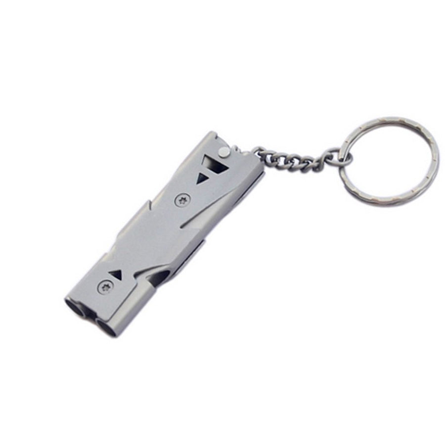 Portable survival whistle hiking stainless steel amping easy to use high decibel emergency outdoor anti-st