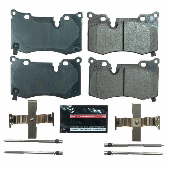 Power Stop Z23-8008 Z23 Evolution Sport Rear Carbon Fiber Infused Ceramic Brake Pads with Hardware For Chevrolet Corvette 2020-2023 [Model Specific]