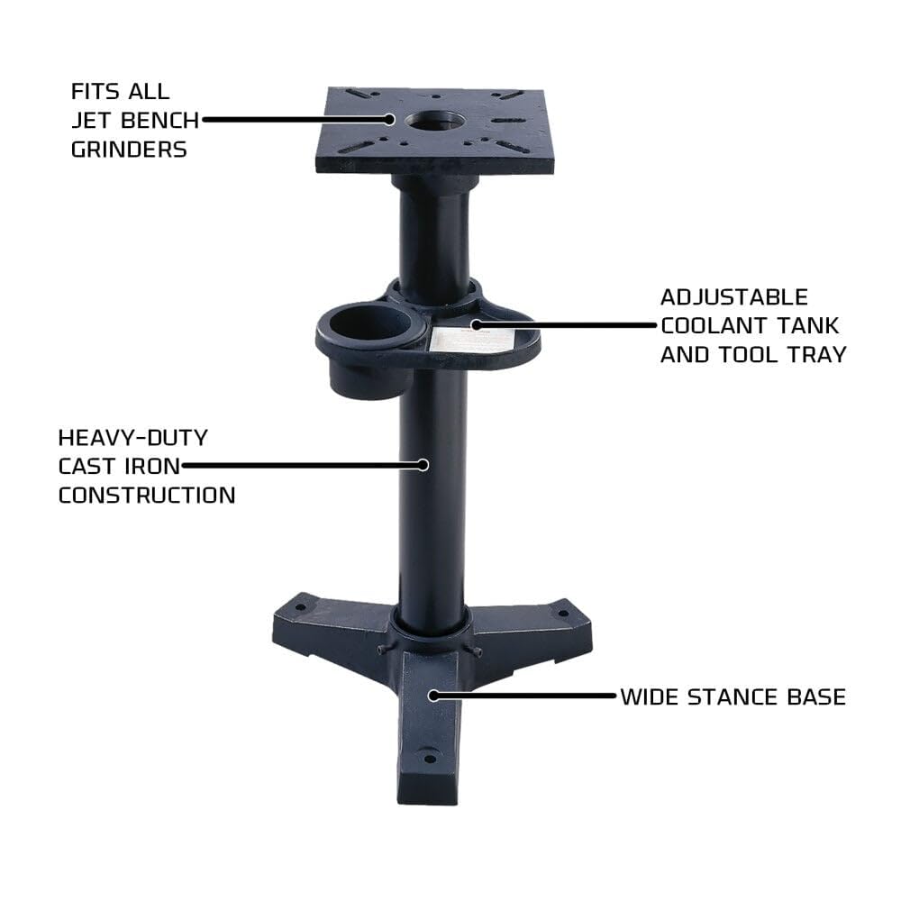 Jet Tools - JBG-8A, 8" Grinder Shop & JPS-2A Stand (577102K),Black,Grey