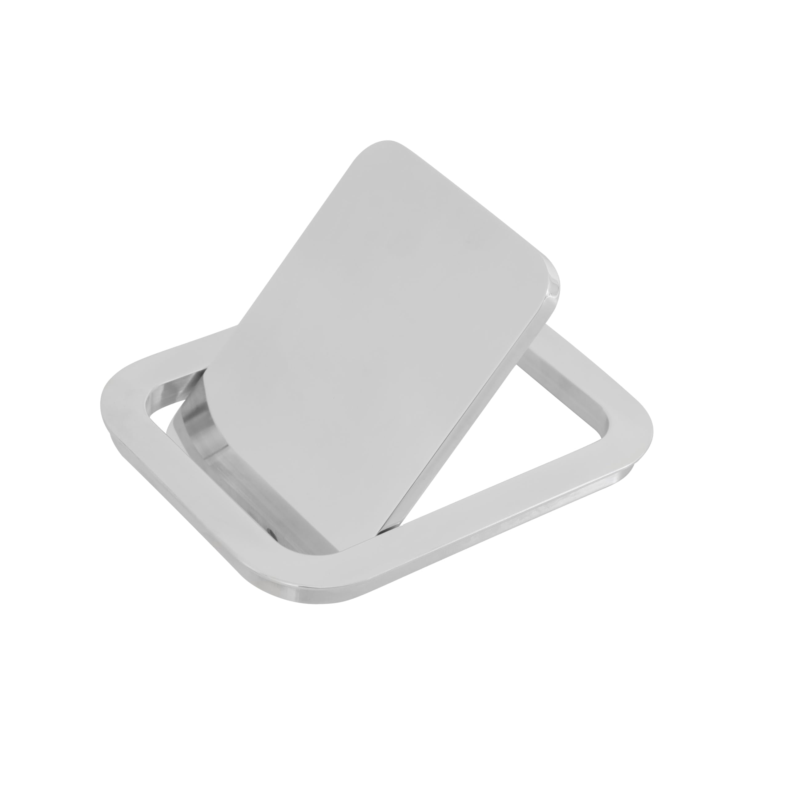 BFDRECTWITHOUT Brothers Trucks Billet Fuel Doors - Polished - w/o Ball Milling - Rectangle