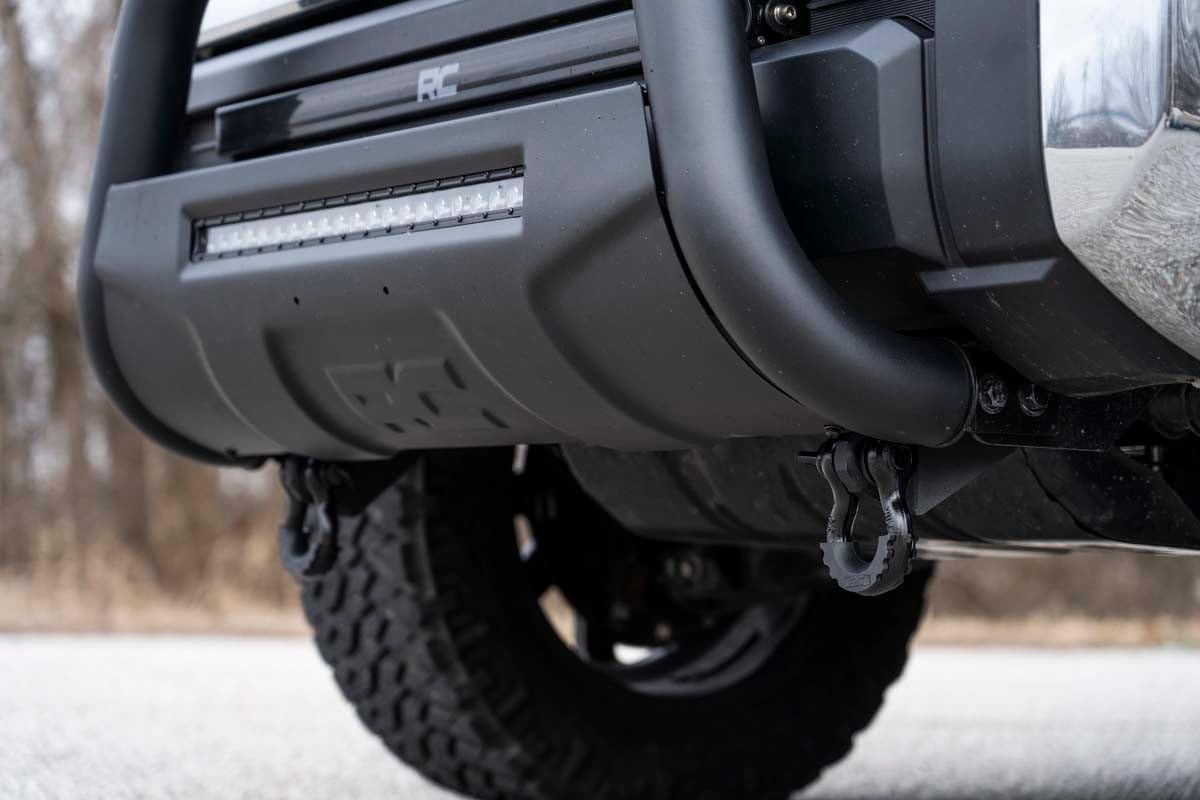 Tow Hook Rough Country Shackle Mounts for 2007-2021 Toyota Tundra - RS145 Black