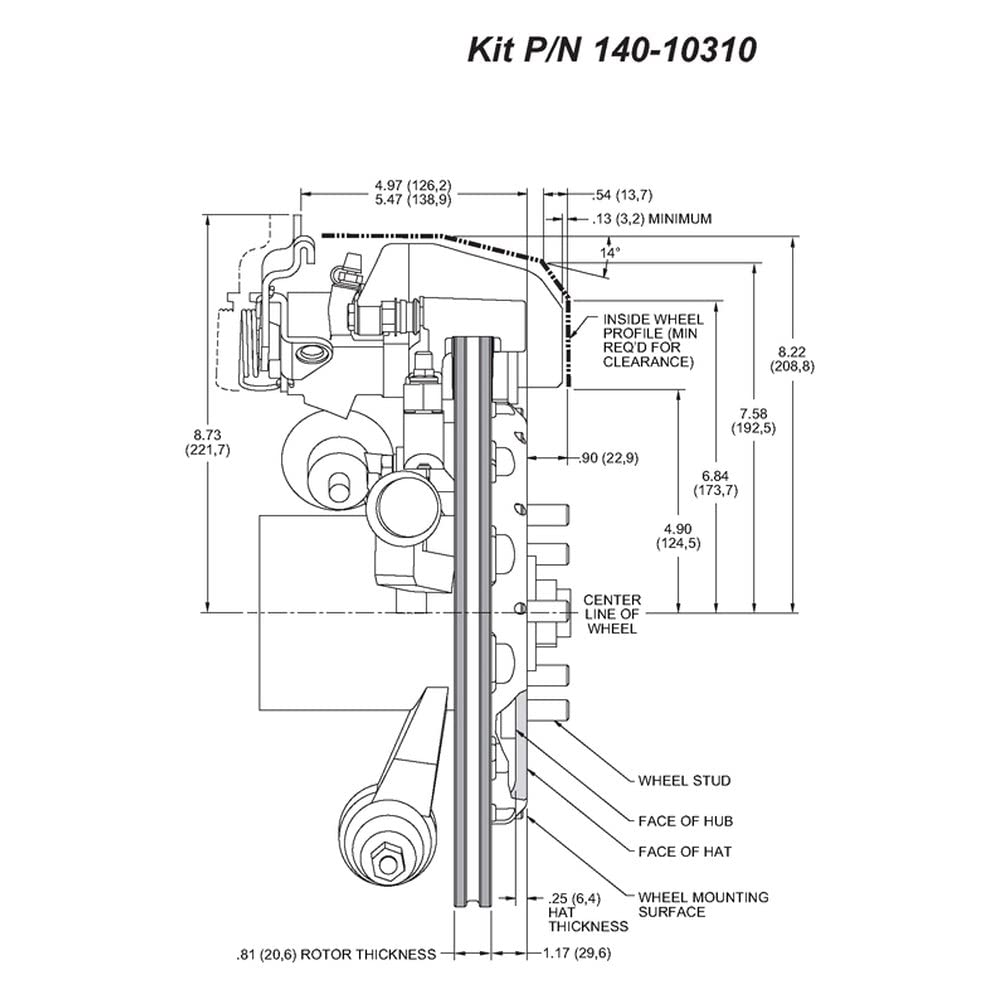 Rear CPB Kit, 12.88", Drilled, Red