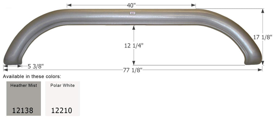 Fender Skirt ICON, Tandem, DRV, FS2138, Heather Mist Met