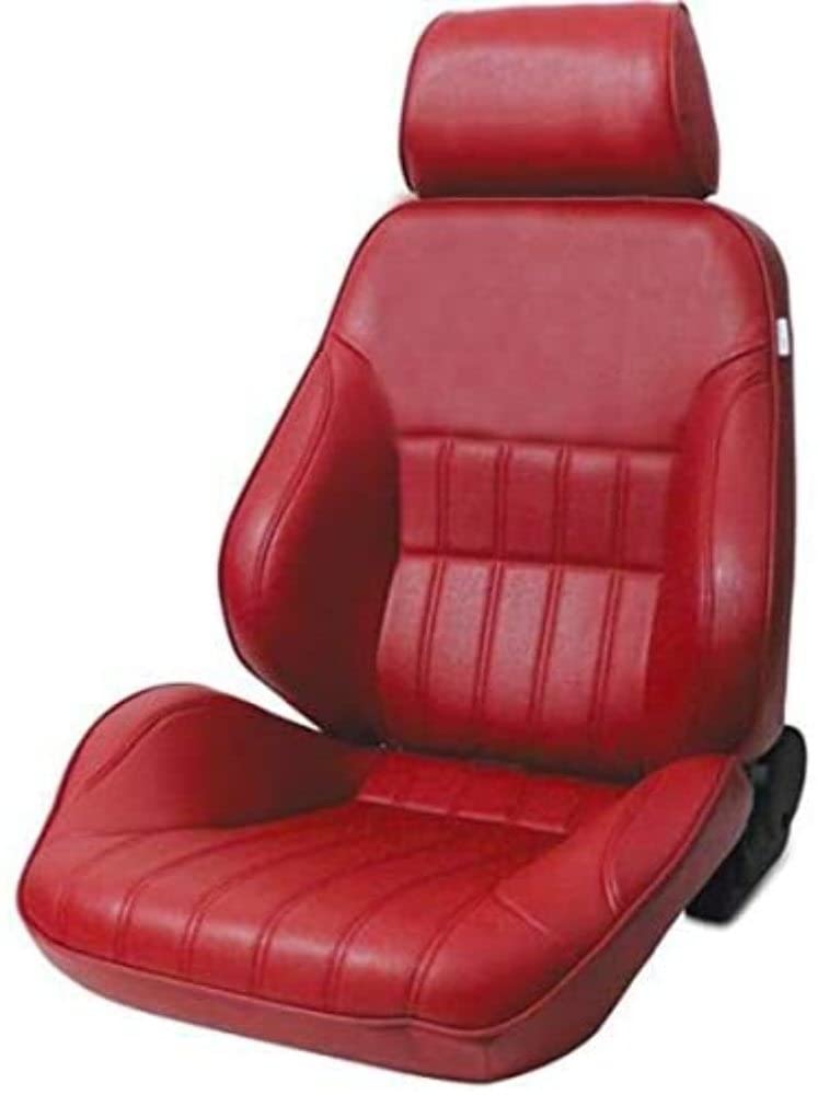 Red Vinyl Racing Rally ProCar by Scat 80-1000-58LS Smooth Back Recliner Left Seat