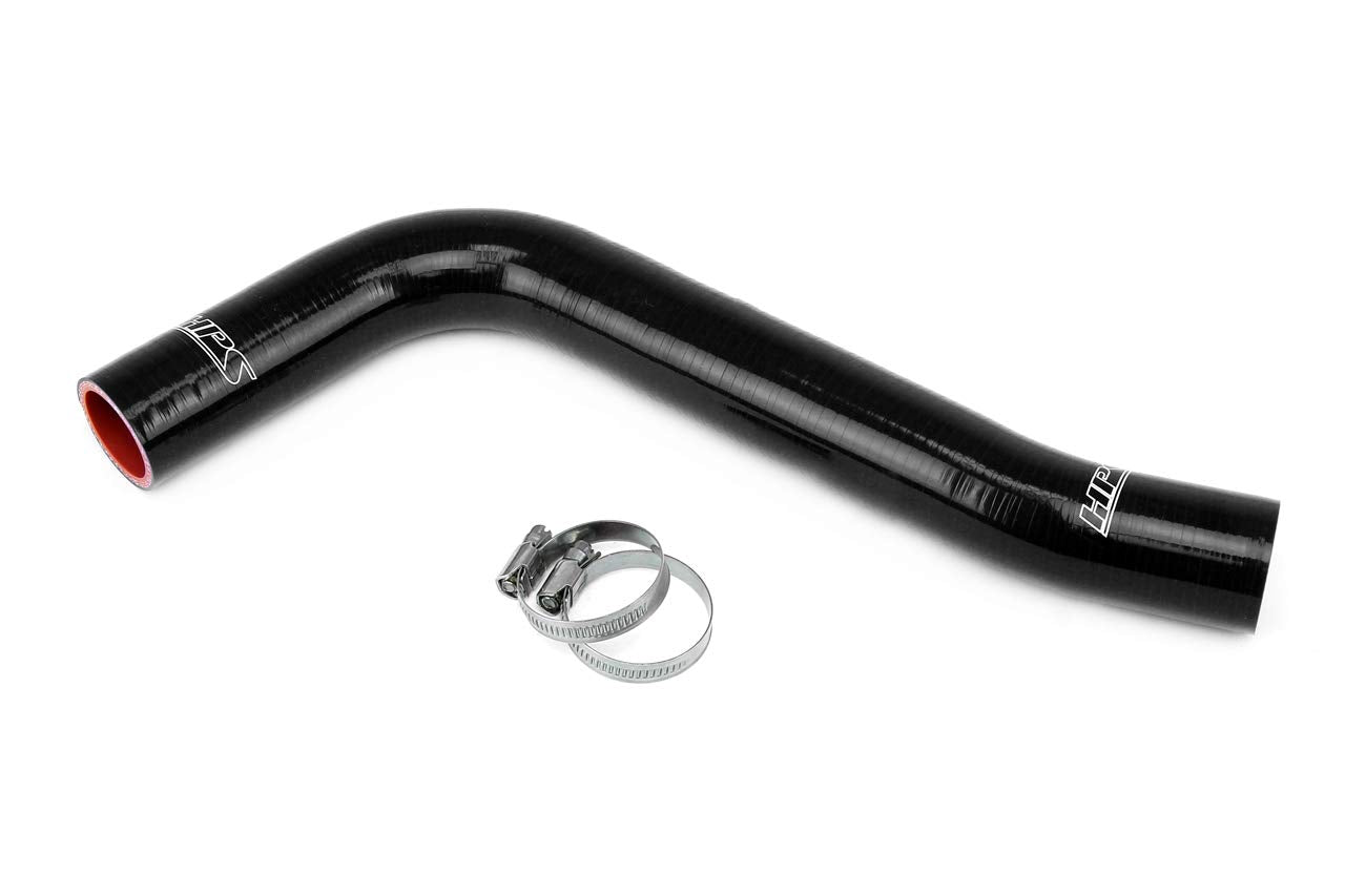 HPS Performance Black Silicone Upper Radiator Coolant Hose Kit for 2012-2015 Toyota Tacoma Compatible Supercharged 2003-2009 4Runner 2005-2015 Tacoma 2007-2014 FJ Cruiser V6 4.0L, 57-1215U-BLK