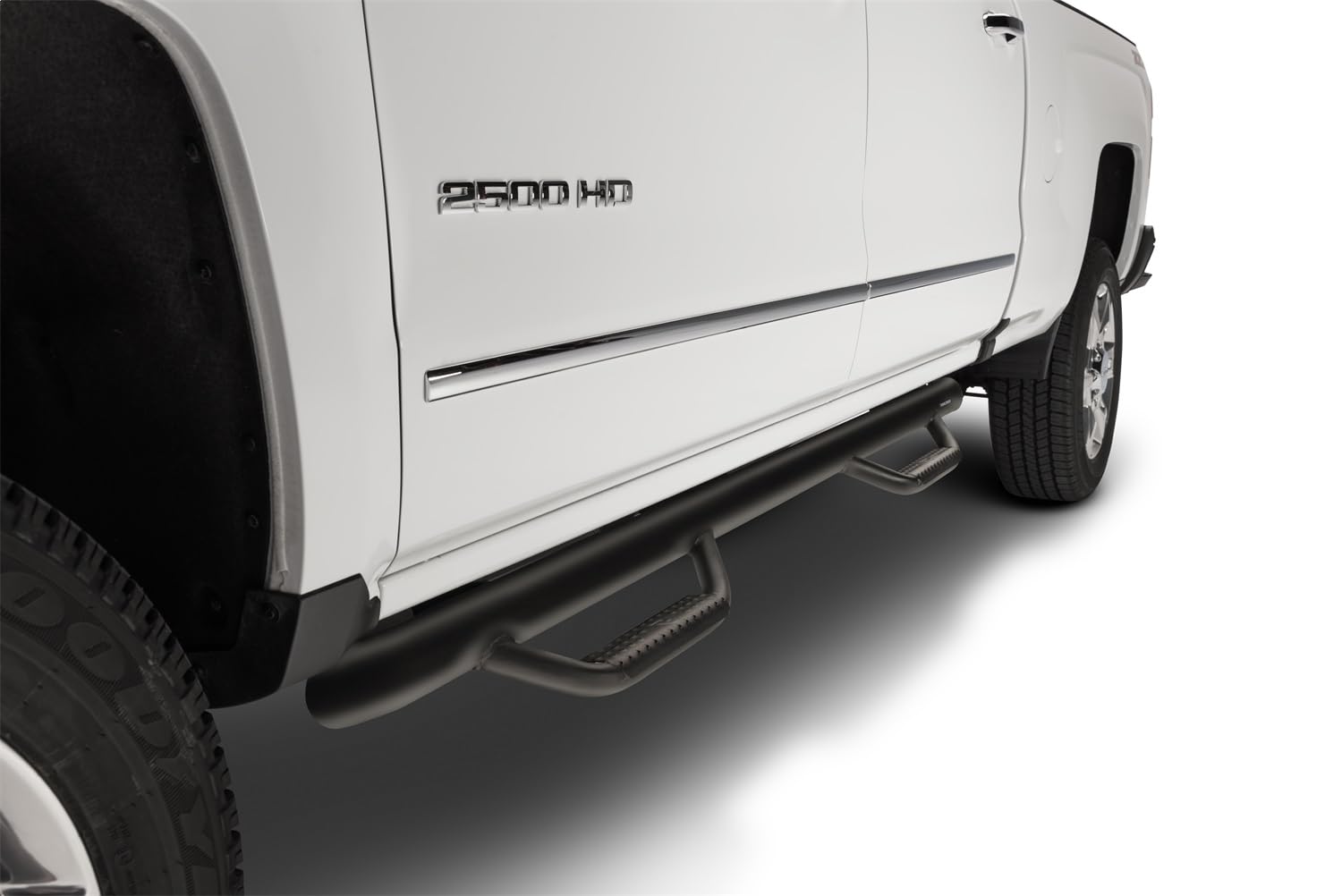 N-Fab Steps Nerf | Textured Black, Wheel-to-Wheel w/ Bed Access | C1495CC-6-TX | Fits 2014-2019 Chevrolet/GMC 1500 (Classic Model Only) Crew Cab 5.7' Short Bed, SRW Gas