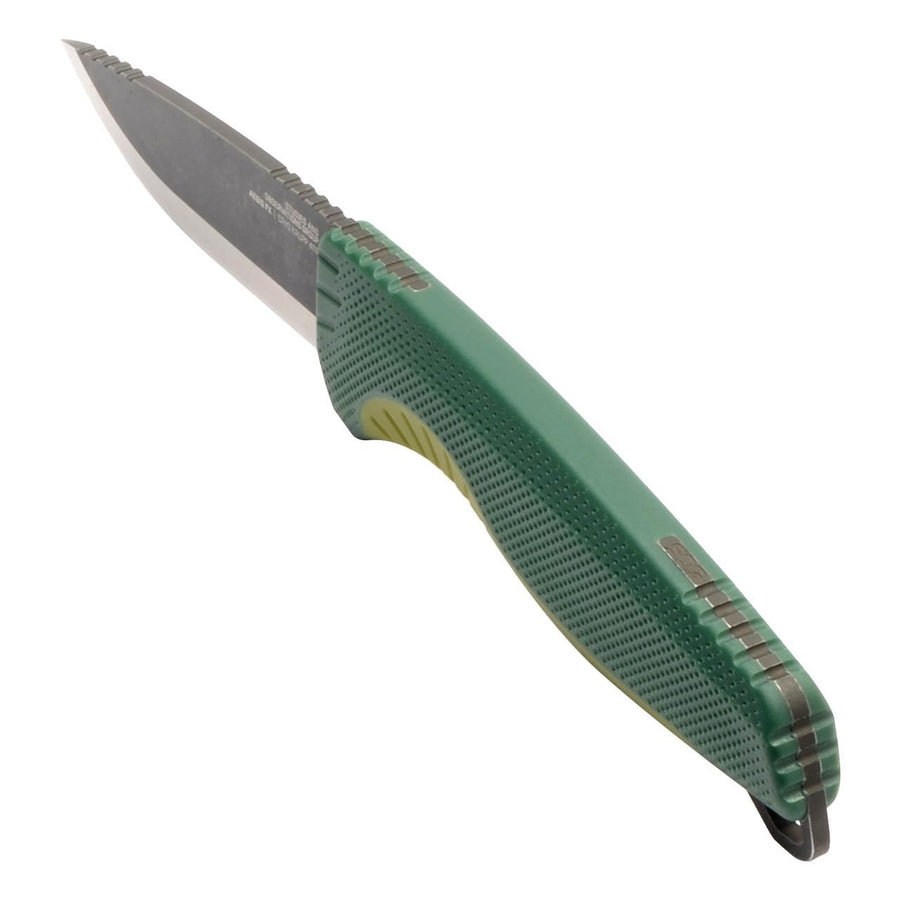 SOG Aegis FX Outdoor Survival Corrosion-Resistant Fixed Blade Knife | CRYO 4116 Krupps Steel | GRN Rubber Handle | UMS Sheath, Forest/Moss Green