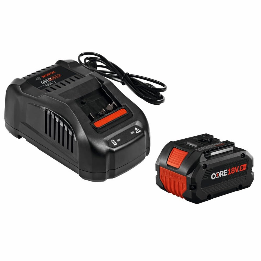 18V Bosch GXS18V-12N14 Starter Kit with (1) CORE18V® 8 Ah High Power Battery and (1) Fast Battery Charger