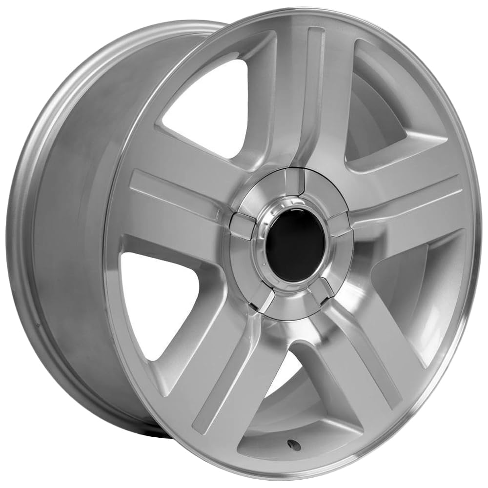 Silver Machined Wheel OE Wheels LLC CV84-22090-6550-31MS Painted (22 x 9. inches /6 x 139 mm, 31 mm Offset)