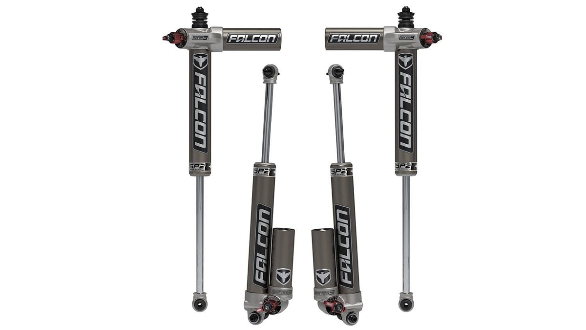 Falcon JK 4DR SP2 3.3 Fast Adjust Piggyback Shock Kit (3–4.5” Lift)