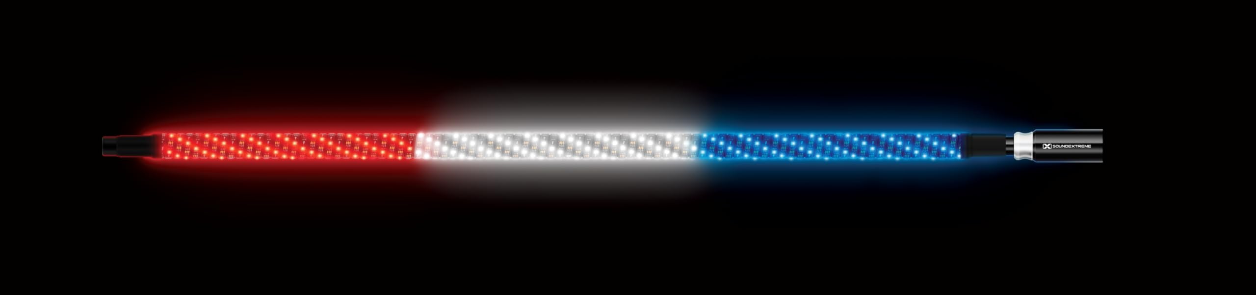 ExtremeWhip by ECOXGEAR SoundExtreme 1x 4FT LED Whip and Quick Release Magnetic Whip Mount Waterproof Dirt Proof LEDCast Compatible - Includes 4-Zone LED Controller with Dual Control