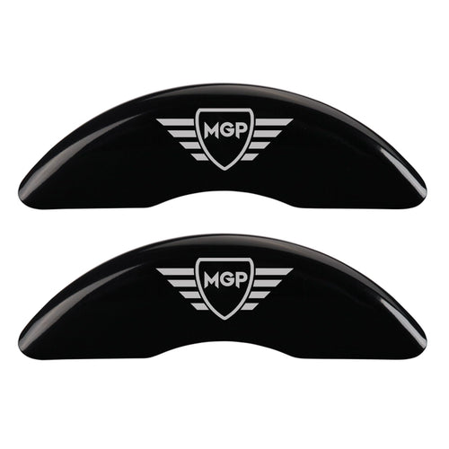 Brake Caliper Covers MGP for Tesla Model X (2016-2020) Fits 20”+ Wheels (Requires Mando Rear Brakes) Black Powder Coated Finish, Engraved Silver MGP Logo, Aluminum Caliper Covers (Set of 4)