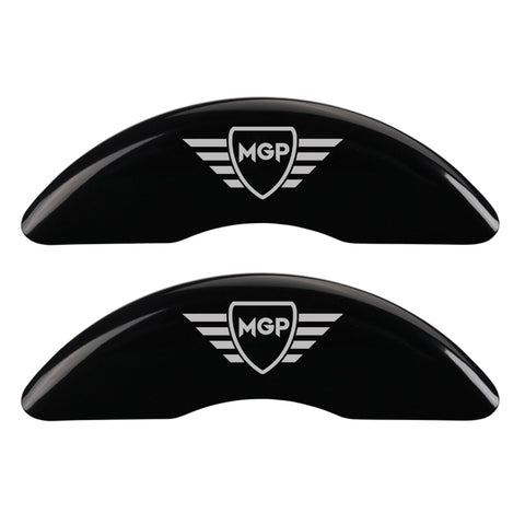 Brake Caliper Covers MGP for Tesla Model S 2012-2020 (Fits 19”+ Wheels - Requires Mando Rear Brake) Black Powder Coated Finish, Engraved Silver MGP Logo, Aluminum Caliper Covers (Set of 4)