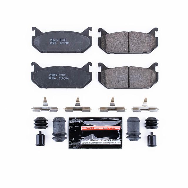 Power Stop Z23-584 Z23 Evolution Sport Carbon Fiber Infused Ceramic Brake Pads with Hardware For Ford Probe 1993-1997 | Mazda 626 1993-2002 | Mazda MX-6 1993-1997 [Vehicle Specific]
