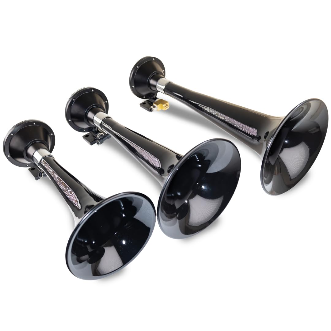230 Kleinn Air Horns Triple Train Horn - Black