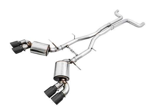 16-19 Chevy Camaro SS AWE Tuning Non-Res Cat-Back Exhaust -Touring Edition (Quad Diamond Black Tips) - 3020-43076