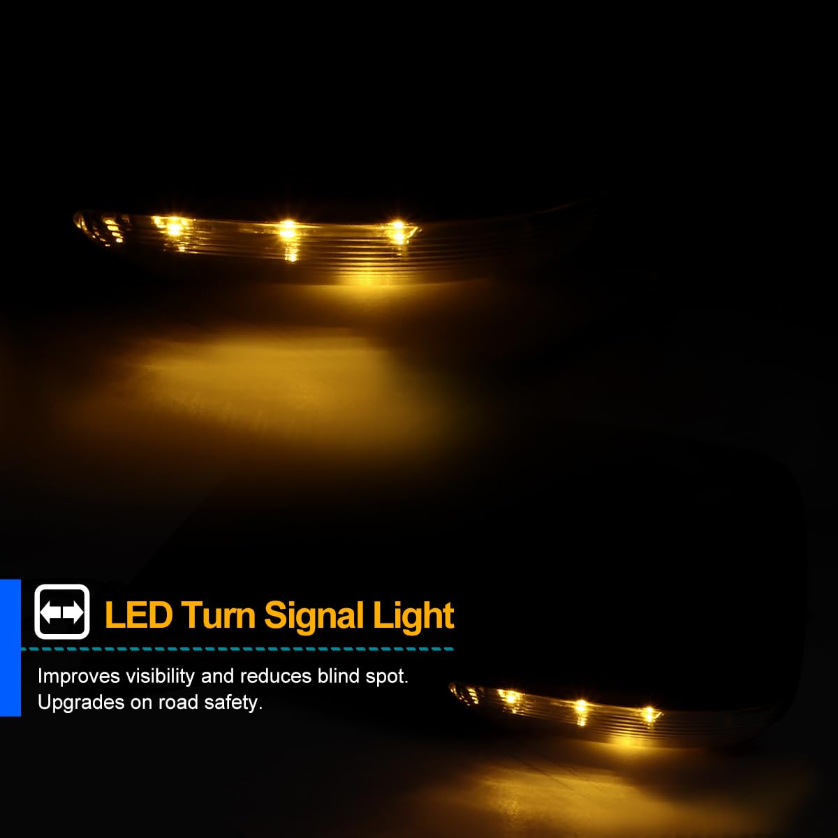 Left Driver Side Mirror Spec-D Tuning LED Signal Power Heated Compatible with 2009-2012 Dodge Ram 1500