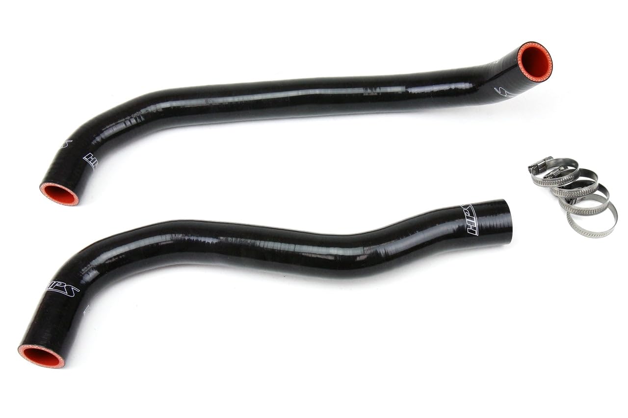 Black HPS 57-1383-BLK-2 Reinforced Silicone Radiator Hose Kit Coolant for Acura 09-14 TS