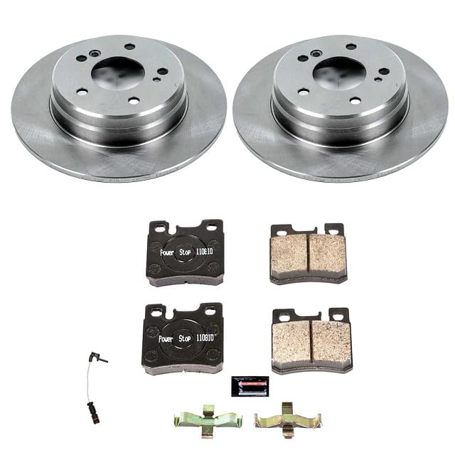 Power Stop KOE6332 Rear Replacement Brake Kit-OE Brake Rotors & Ceramic Brake Pads For Mercedes-Benz C230 1999-2000 [Model Specific]
