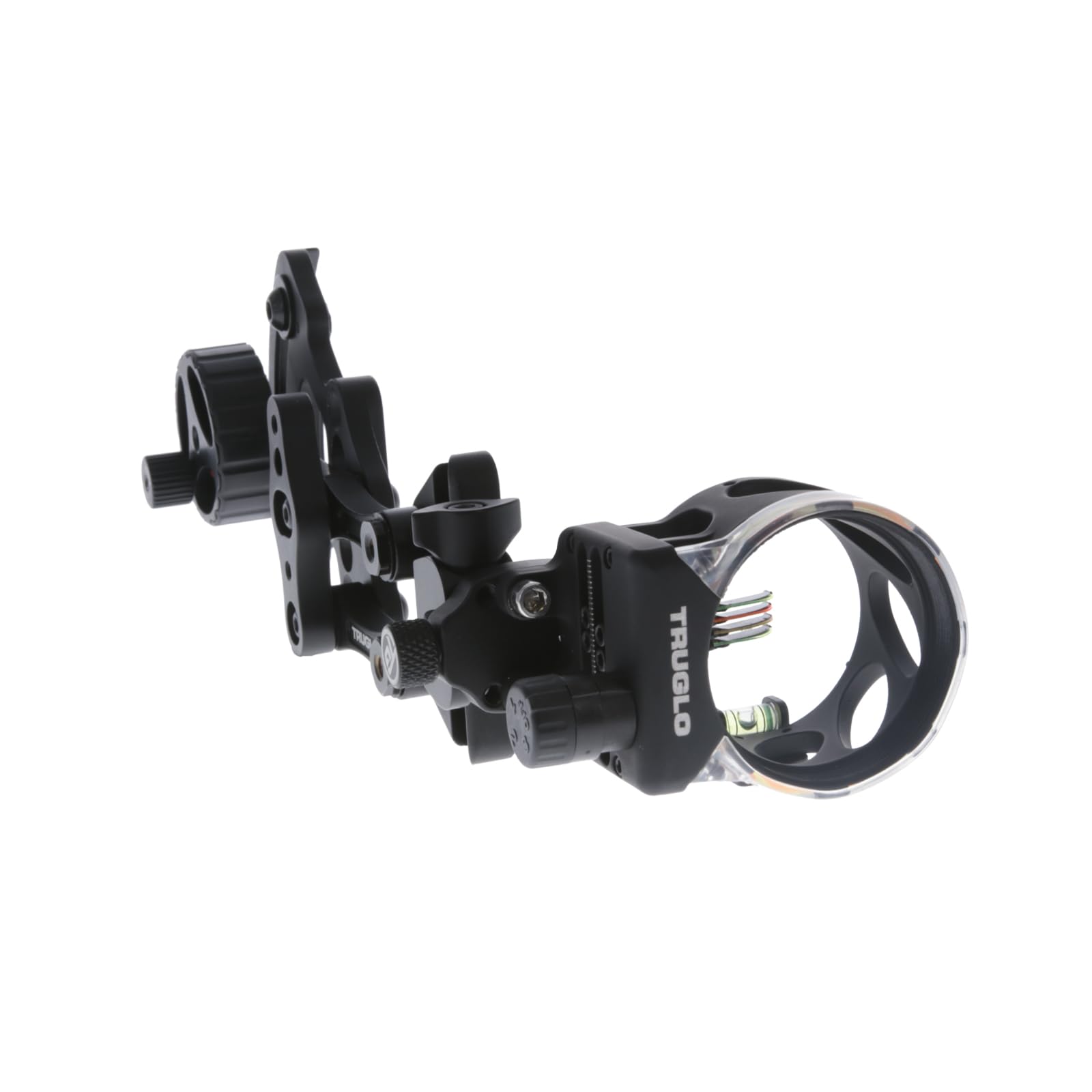 TRUGLO М4 Range Rover 4-Pin Highly-Visible Micro-Adjustable Archery Hunting Bow Sight - Adjustable Quiver Mount Included - Left-Handed