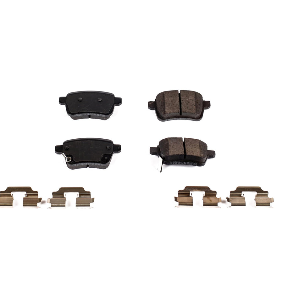 Power Stop Brake Kit Rear For Fiat 500L 2014-20 - Ceramic Brake Pads With Installation Hardware, 17-1722