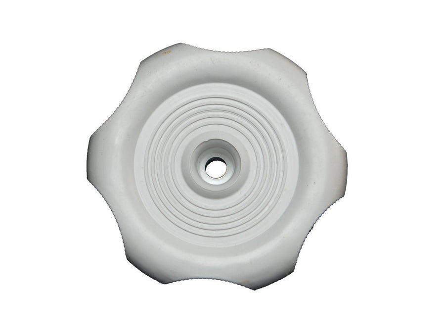 RV Designer H715, 2-1/4 inch Diameter Plastic Window Knob, 1/2 inch Shaft, White, Interior Hardware