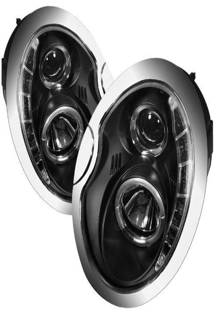 Spyder Mini Cooper 02-06 5011336 Projector Headlights - DRL - Black - High H1 (Included) - Low H1 (Included)