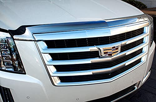 Chrome Hood Shield / Protector Auto Ventshade [AVS] | Fits 2014 - 2015 Chevrolet Silverado 1500 | Medium Profile Bug Deflector - 1 pc., Chrome | 680310