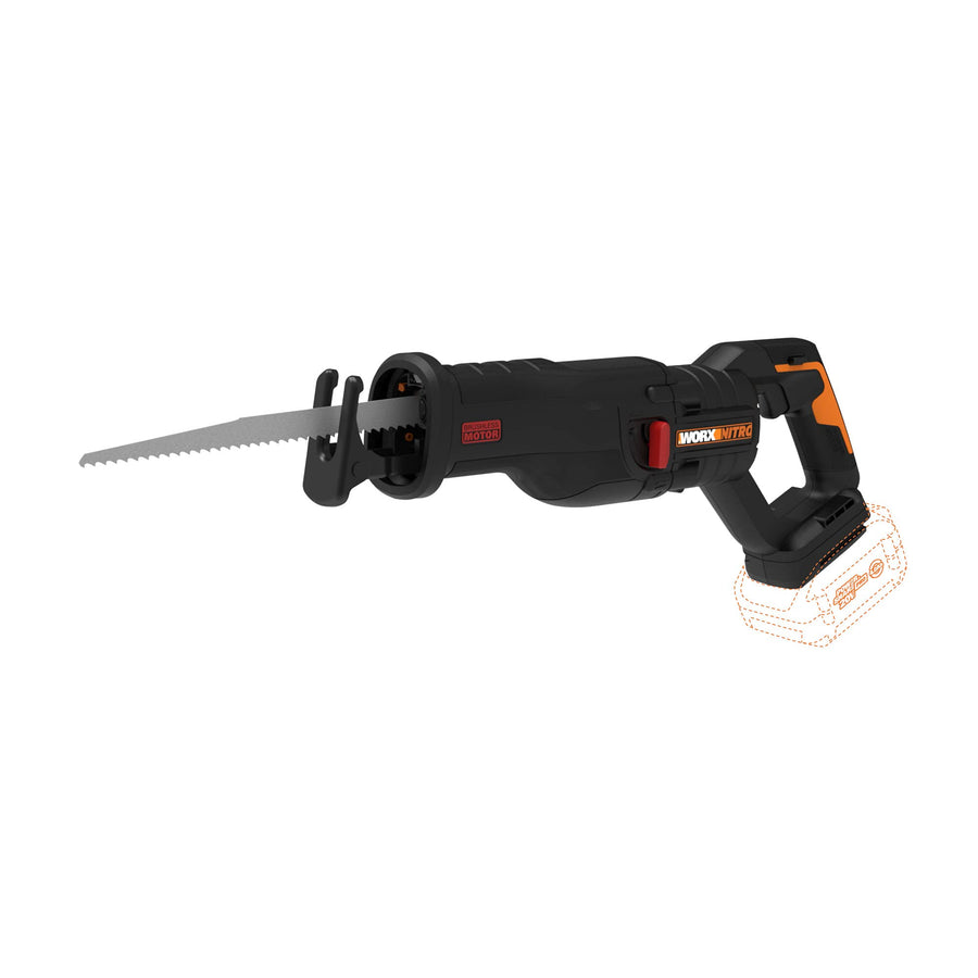 20V Worx Nitro WX516L.9 Power Share Cordless Reciprocating Saw with Brushless Motor (Tool Only)