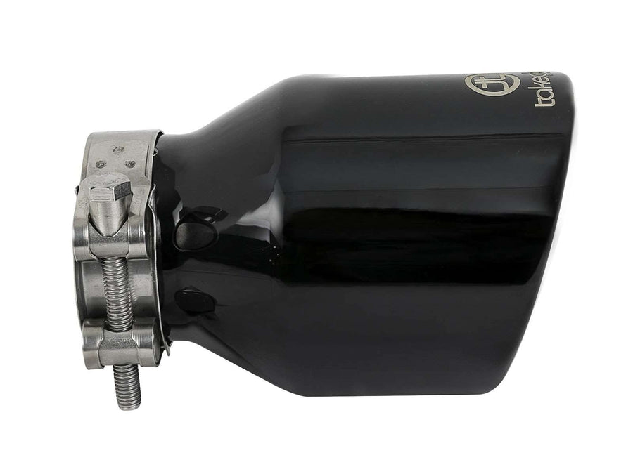 Takeda Exhaust Tip aFe POWER 49T25404-B061, 304 Stainless Steel, Black, 2-1/2" Inlet 4" Outlet 6" Length