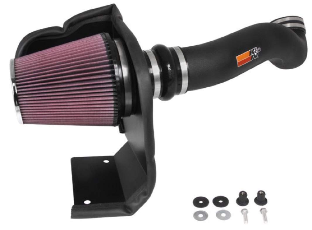 Cold Air Intake System K&N: High-Flow Air-Filter, Increase Performance & Horsepower: Compatible with 2002-2004 CHEVROLET Avalanche 1500, 57-3033