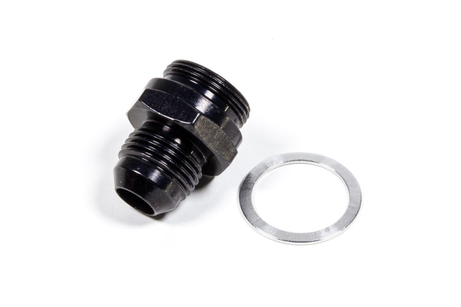 Black Fragola -8AN x 7/8-20 Male Adapter-Dual Feed