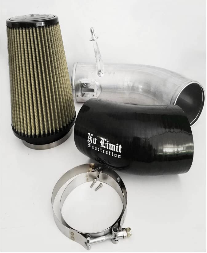6.7 Power Stroke Cold Air Intake No Limit Fabrication 17+ Stage 1 Raw, PG7 Filter