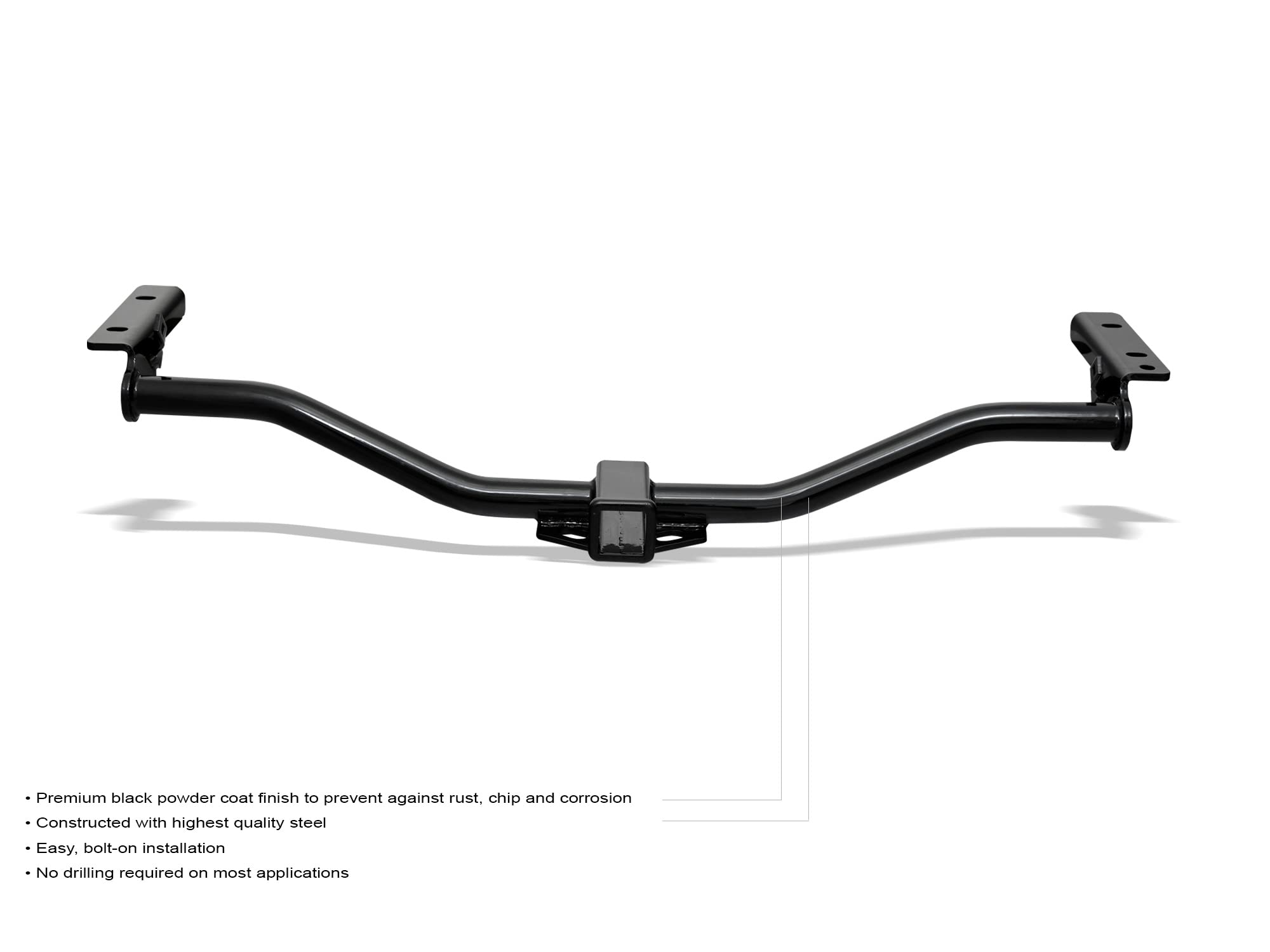 Class 3 Armordillo 7163898 Trailer Tow Hitch with 2" Receiver Tube - Black Fits 2011-2017 Ford Explorer / 2013-2017 Police Interceptor Utility