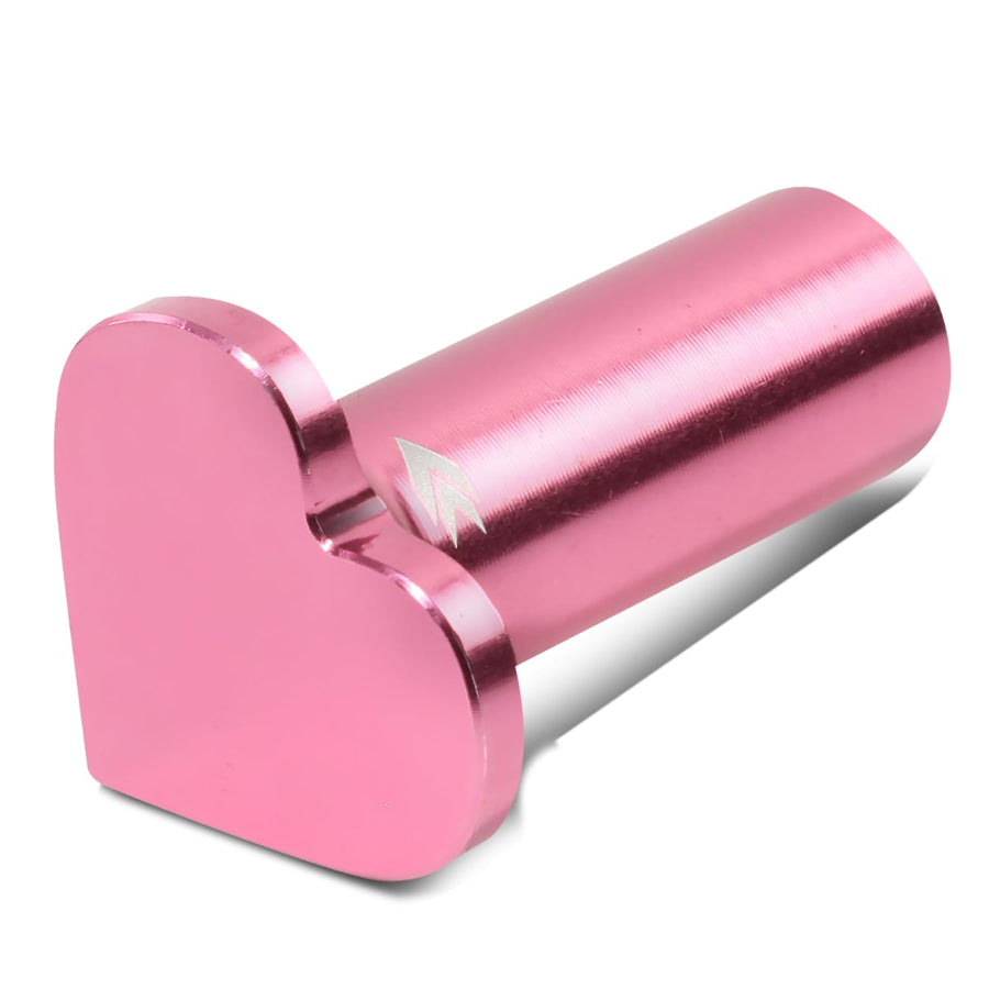 NRG Innovations 6061 Aluminum NRG-DB-H002PK Heart E-Brake Drift Button, Hand Brake Lever Button Compatible with 1986 Toyota, Subaru WRX/STI, BRZ, Mazda Miata/RX-7, Pink