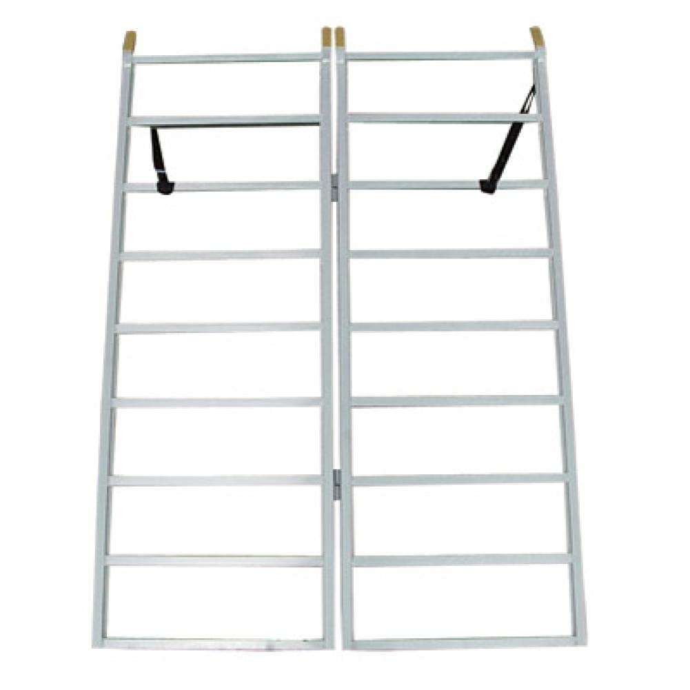 Bi-Fold Great Day Wide Loading Ramp - 48x69, 1250-lbs. 7in Rung, Black, LL48697