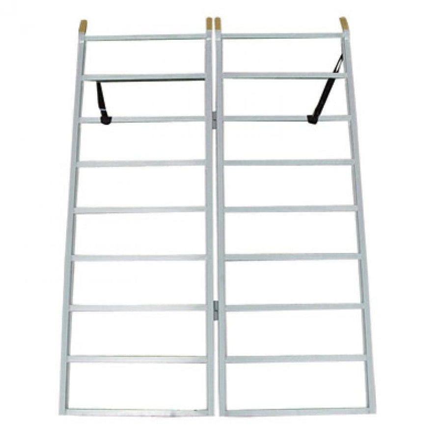 Bi-Fold Great Day Wide Loading Ramp - 48x69, 1250-lbs. 7in Rung, Black, LL48697