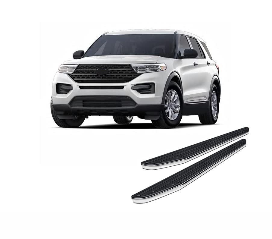 Black Aluminum Black Horse Off Road Premium Running Boards Compatible with 2020-2022 Ford Explorer / 2020-2022 Lincoln Aviator
