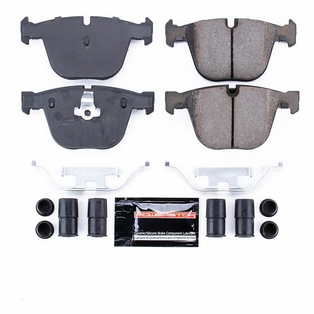 Power Stop Z23-919B Z23 Evolution Sport Carbon Fiber Infused Ceramic Brake Pads Rear with Hardware For BMW X5 2007-2018, BMW X6 2008-2019 [Model Specific]