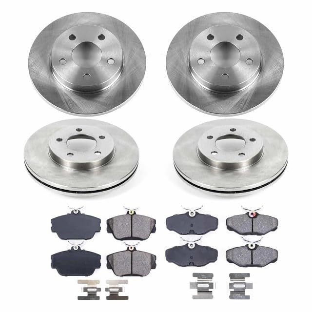 POWERSTOP Autospecialty KOE5447 Front and Rear Replacement Brake Kit-OE Brake Rotors & Ceramic Brake Pads For Ford Taurus 1995 [Model Specific]