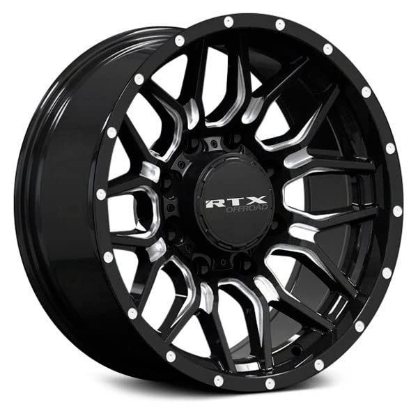 CLAWS RTX Custom Wheel - 18x9, -12 Offset, 5x139.7 Bolt Pattern, 78.1mm Hub - Gloss Black with Milled Accents Rim