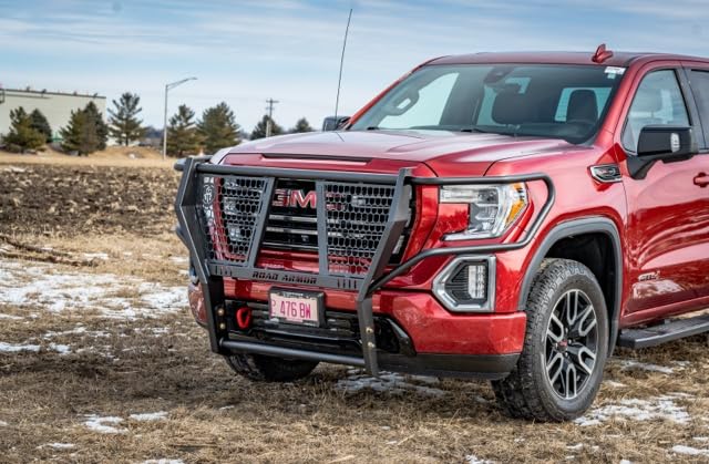 Vaquero Road Armor 2191-BRSH Front Grille Guard - Texture Black - Compatible with: 2019-2021 GMC Sierra 1500