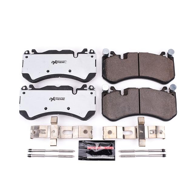 Power Stop Z26-1291 Z26 Street Warrior Front Carbon Fiber-Ceramic Brake Pads with Hardware