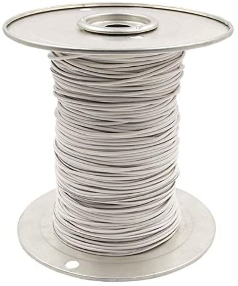 18 Ga Install Bay US GPT All Copper Primary Wire White w/Gray Trace