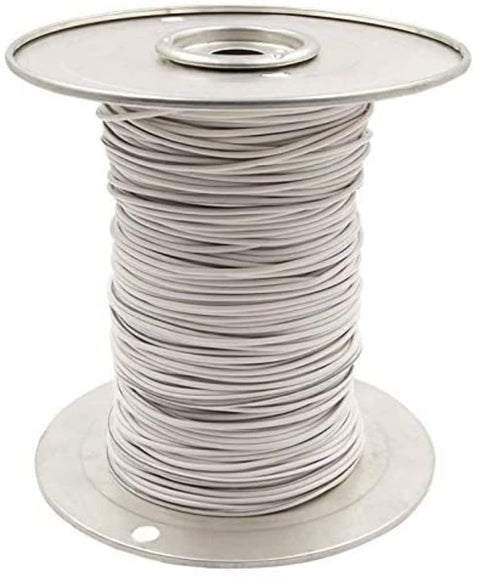 18 Ga Install Bay US GPT All Copper Primary Wire White w/Gray Trace