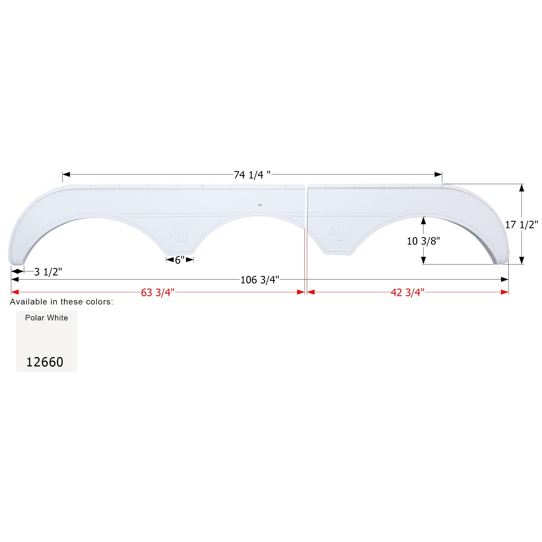Fender Skirt ICON, Triple, Sunnybrook, FS2660, Polar White