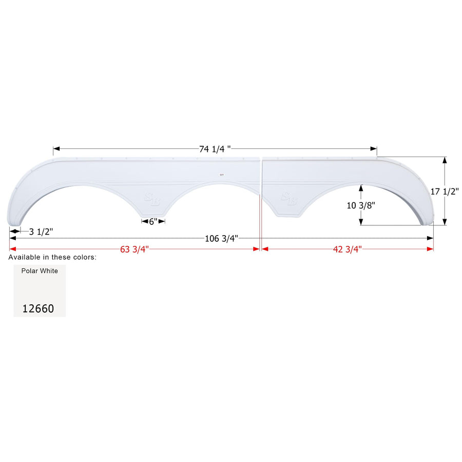 Fender Skirt ICON, Triple, Sunnybrook, FS2660, Polar White