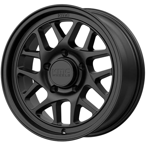 KMC Wheels Satin Black KM7177 Wheel with Aluminum (17 x 8.5 inches /6 x 135 mm, 18 mm Offset)